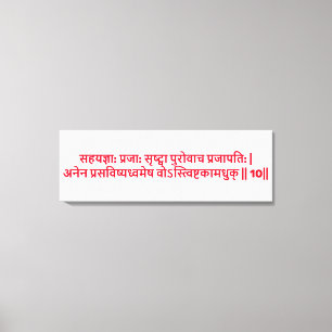 Bhagavad Gita: Chapter 3, Verse 10 Canvas Print