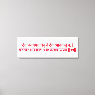 Bhagavad Gita: Chapter 3, Verse 11 Canvas Print