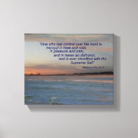 Bhagavad Gita Quote Canvas, “One who has control..