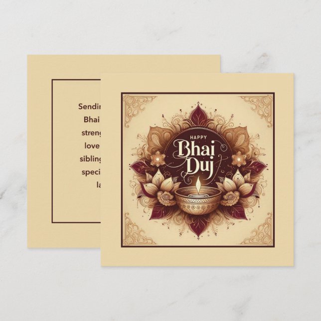 Bhai Duj Card (Front/Back)