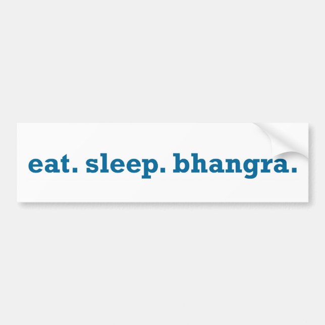 BHANGRA all day. Bumper Sticker (Front)