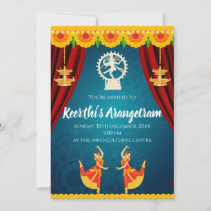 Bharatnatyam show Invite & Arangetram invitation