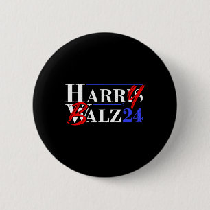 Bheimer 2024 Funny Kamala Harris And Tim W 2024 6 Cm Round Badge