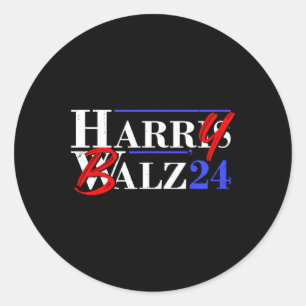 Bheimer 2024 Funny Kamala Harris And Tim W 2024  Classic Round Sticker