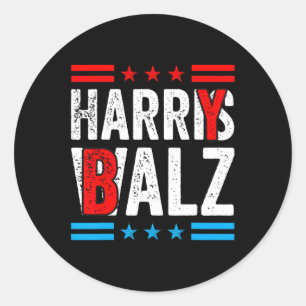 Bheimer Funny Kamala Harris Political Harris W Classic Round Sticker