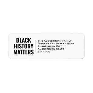 BHM BLACK HISTORY MATTERS Return Address