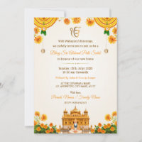 Bhog Sri Akhand Path Sahib Invitation Card