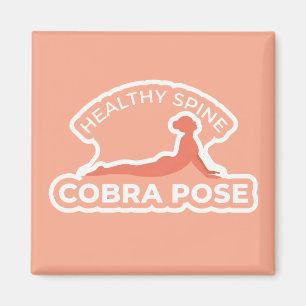 Bhujangasana Cobra Pose • Healthy Spine Yoga Magnet