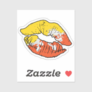 Bhutan Bhutanese Lipstick Love Flag
