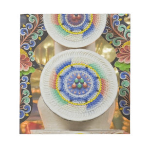 Bhutan. Ceremonial cakes made by monks adorn the Notepad
