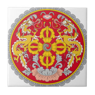 Bhutan Coat of Arms Tile