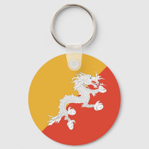 Bhutan Fisheye Flag Keychain