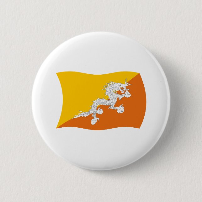 Bhutan Flag Button (Front)