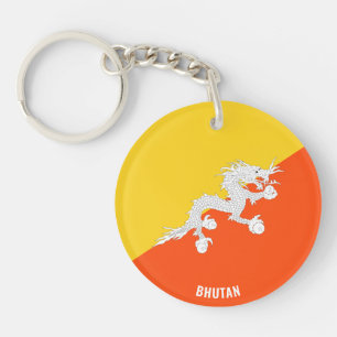 Bhutan Flag Charming Patriotic Key Ring