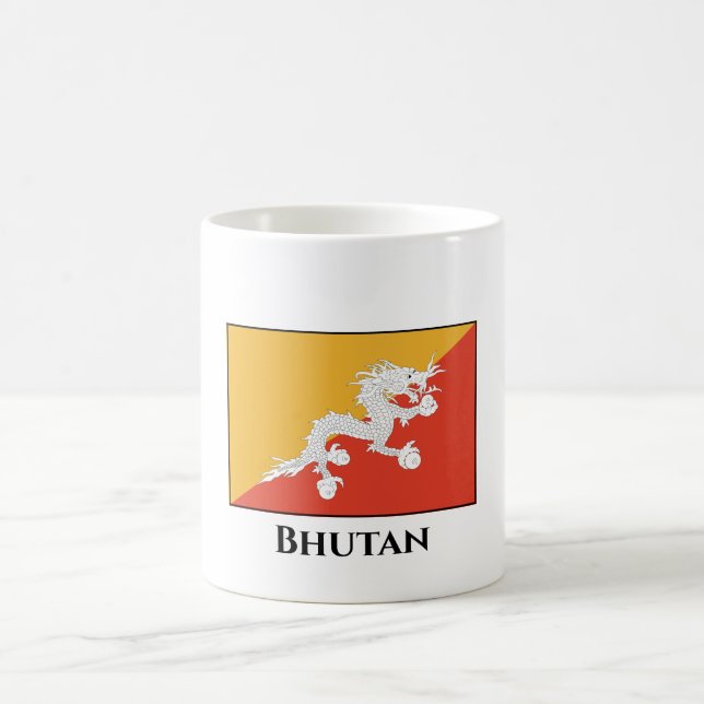 Bhutan Flag Coffee Mug (Center)
