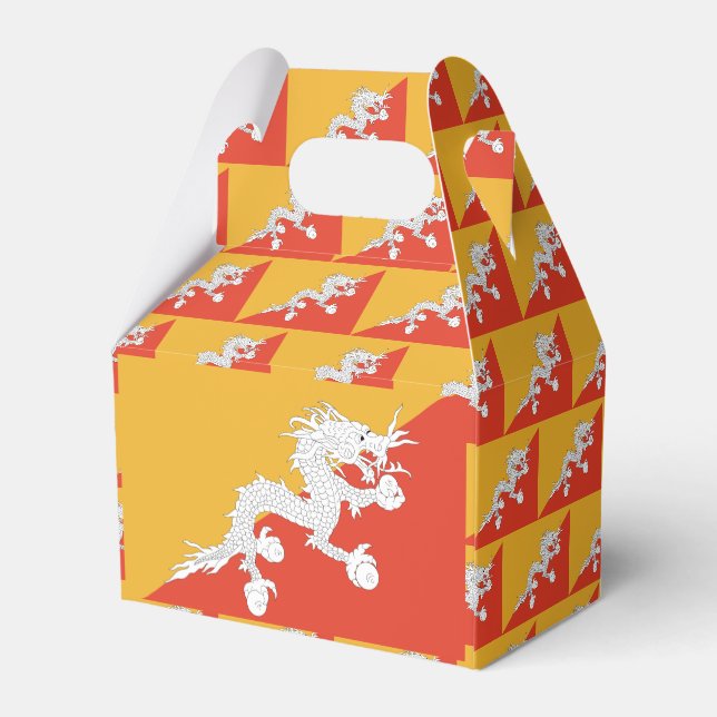 Bhutan Flag Favour Box (Back Side)