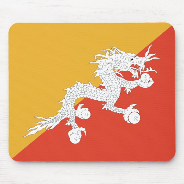 Bhutan Flag Mousepad (Front)