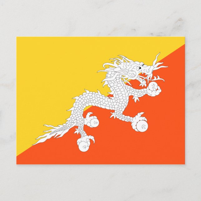 Bhutan flag postcard (Front)