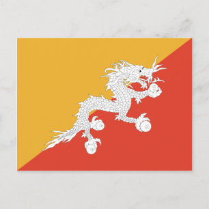 Bhutan Flag Postcard