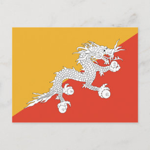 Bhutan Flag Postcard