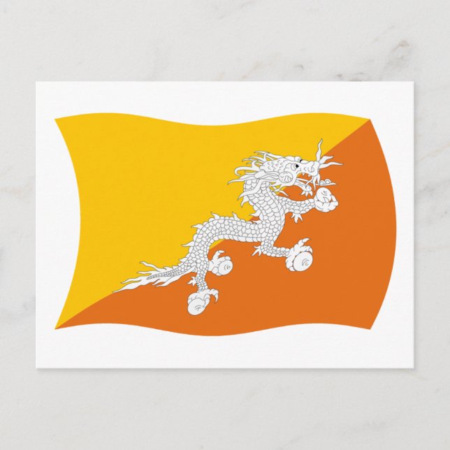 Bhutan Flag Postcard (Front)