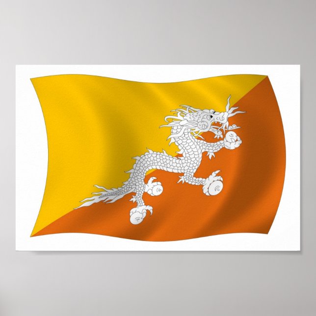 Bhutan Flag Poster Print (Front)