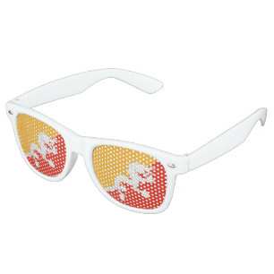 Bhutan Flag Retro Sunglasses