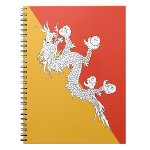 Bhutan Flag Spiral Notebook