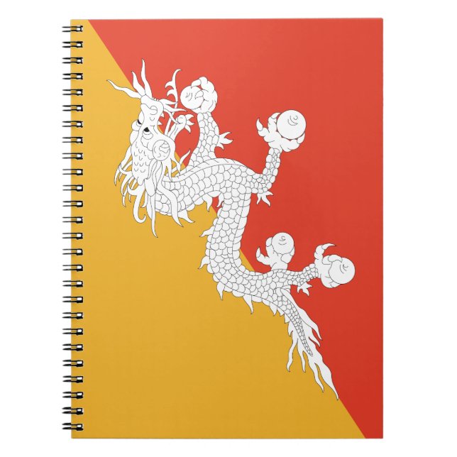 Bhutan Flag Spiral Notebook (Front)