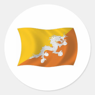 Bhutan Flag Sticker