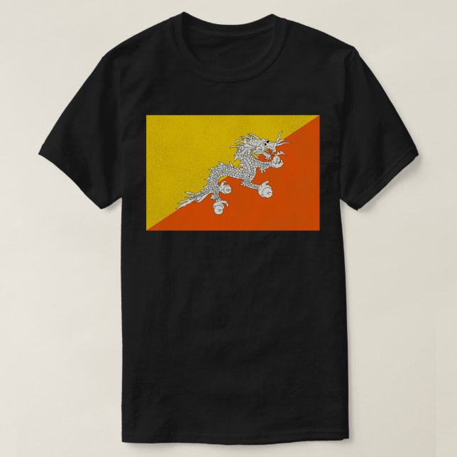 Bhutan Flag T-Shirt (Design Front)