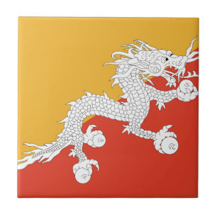 Bhutan Flag Tile