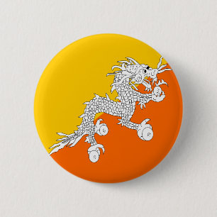 Bhutan High quality Flag 6 Cm Round Badge