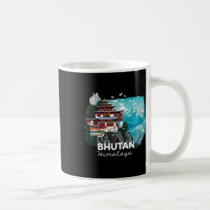 Bhutan Himalaya Temple Bhutanese Hiking Costume Coffee Mug