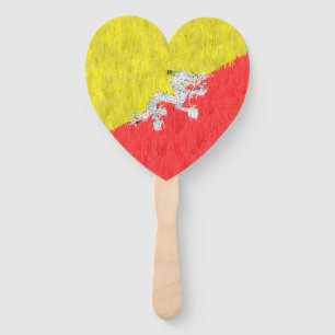 Bhutan Oil Painting Drawing Hand Fan