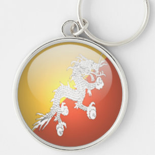 Bhutan - Premium Round Keychain