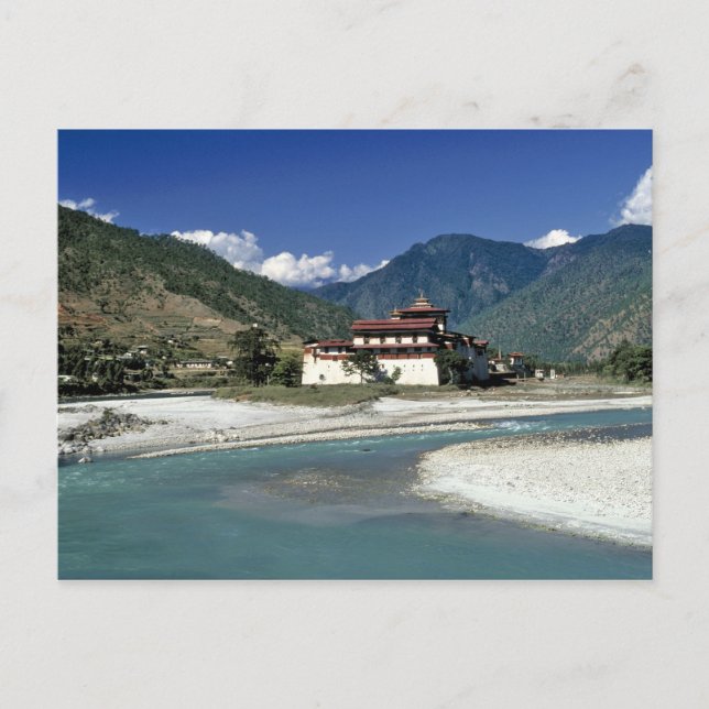 Bhutan, Punaka. The Mo Chhu River flows past Postcard (Front)
