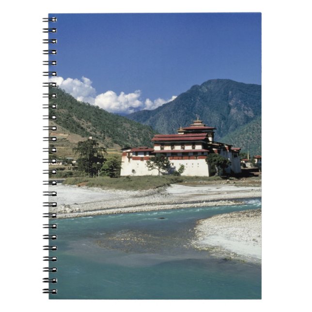 Bhutan, Punaka. The Mo Chhu River flows past Spiral Notebook (Front)