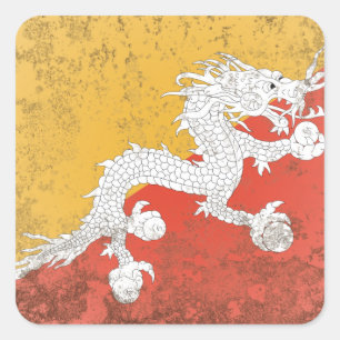 Bhutan Square Sticker