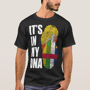 Bhutanese And Central African Mix DNA Flag Heritag T-Shirt