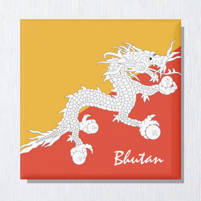 Bhutanese flag & Bhutan holiday/sports fans Magnet (Creator Uploaded)