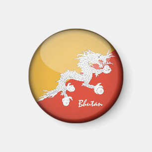 Bhutanese flag & Bhutan - travel /Himalayas Magnet
