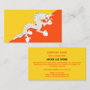 Bhutanese Flag, Flag of Bhutan Business Card