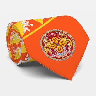 Bhutanese National Emblem and Flag, Bhutan Tie