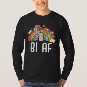 Bi AF Bisexual Rainbow Pride March Bisexuality LGB T-Shirt
