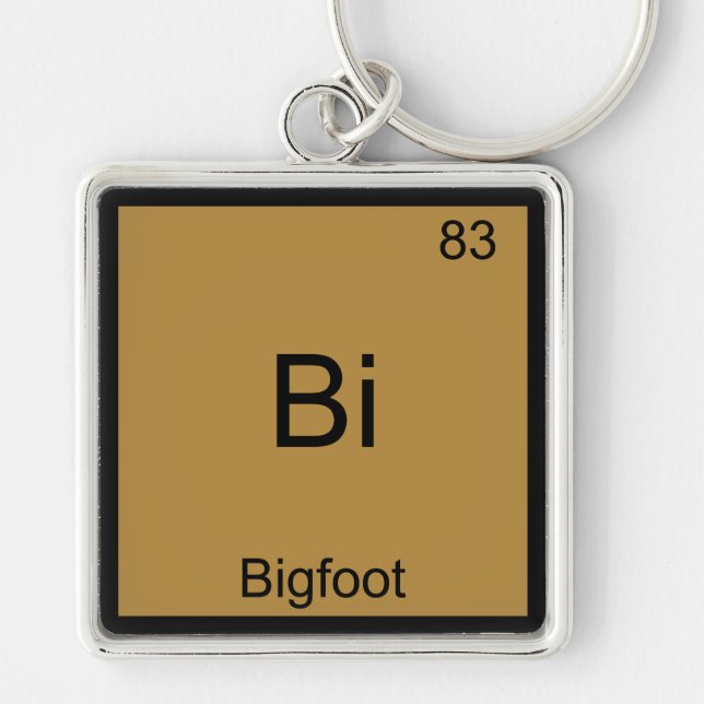 Bi - Bigfoot Funny Chemistry Element Symbol Tee Key Ring (Front)