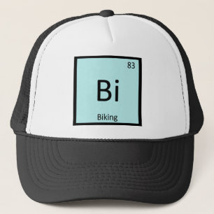 Bi - Biking Sports Chemistry Periodic Table Symbol Trucker Hat