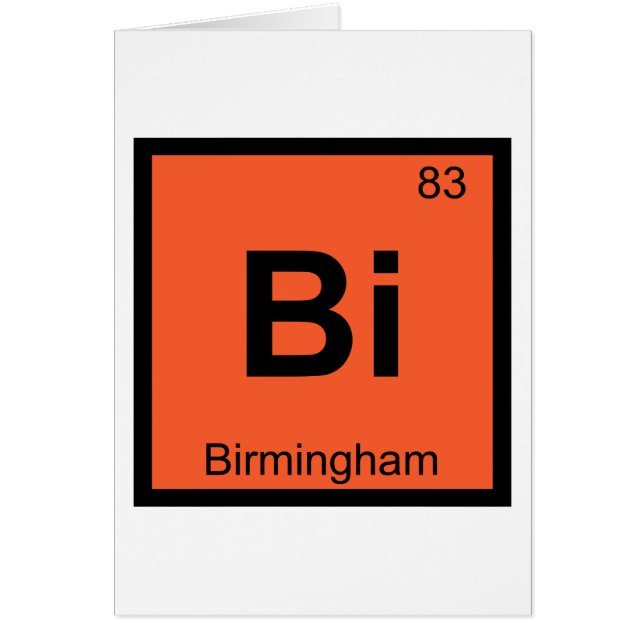 Bi - Birmingham Chemistry Periodic Table Symbol (Front)