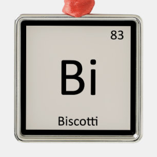 Bi - Biscotti Cookie Chemistry Periodic Table Metal Tree Decoration