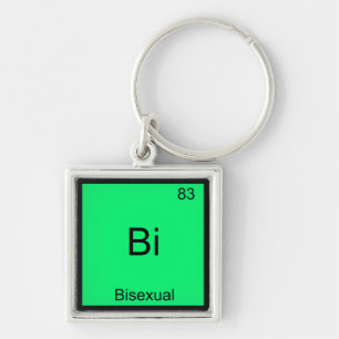 Bi - Bisexual Chemistry Element Symbol Funny Key Ring